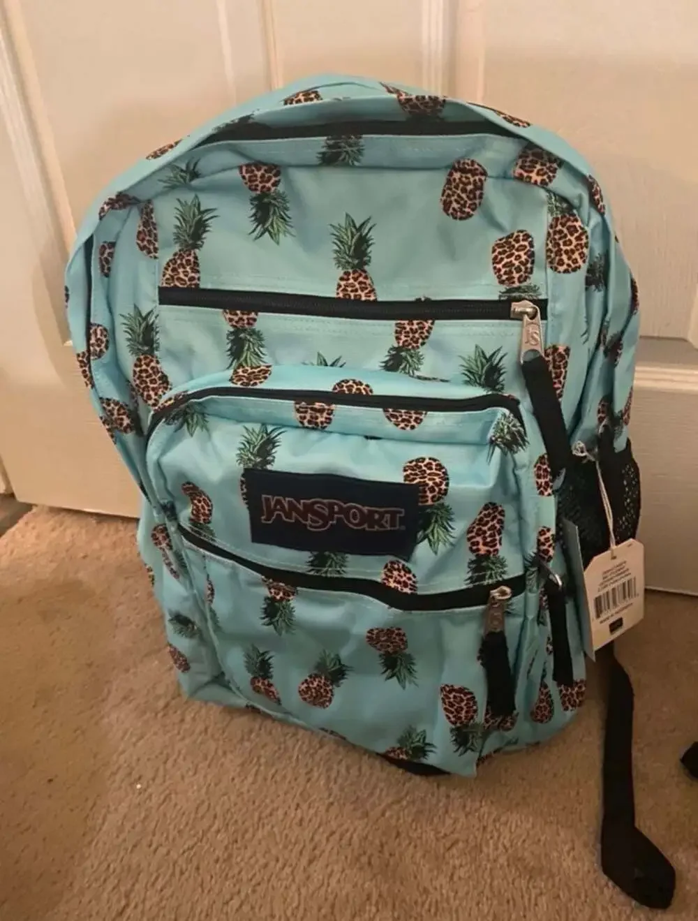 JanSport Big Student Backpack in Leopard Pineapples Print NWT